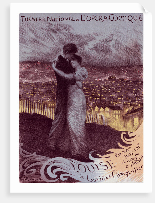 Poster for l'Opéra-Comique Louise by Georges Rochegrosse