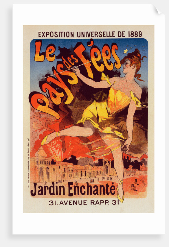 Poster for the world exhibition of 1889 by Jules Chéret