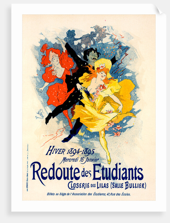 Poster for Redoute des Étudiants by Jules Chéret