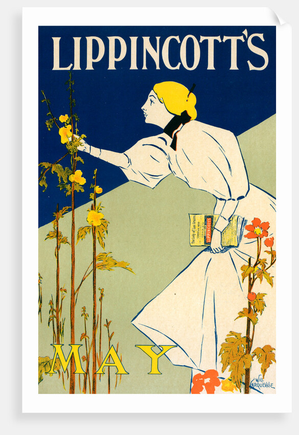 American poster for la revue Lippincott's Magazine by William L. Carqueville