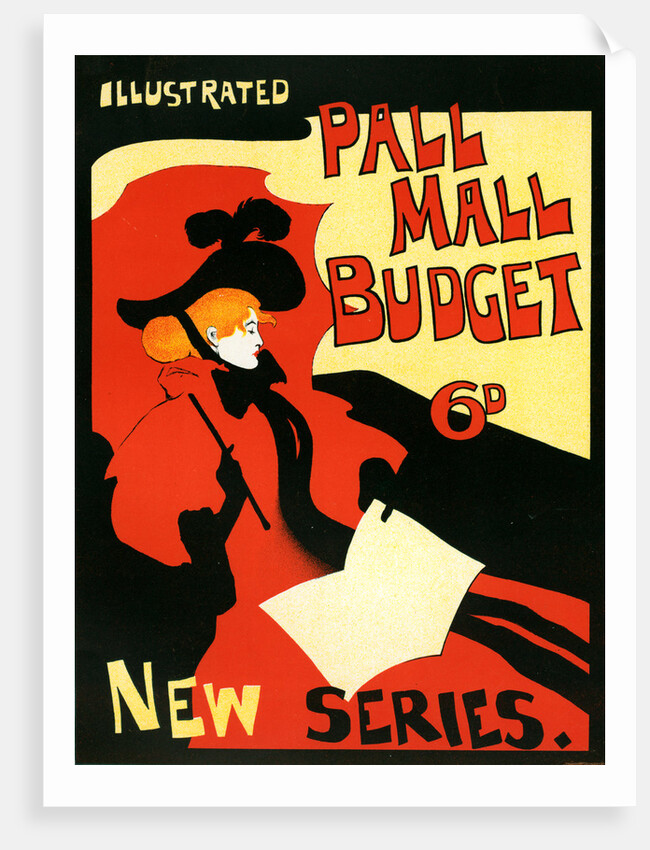 English Poster for la revue hebdomadaire Illustrated Pall Mall Budget by Maurice Greiffenhagen