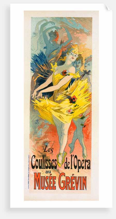 Poster for the Musée Grévin in Paris France, les Coulisses de l'Opéra by Jules Chéret
