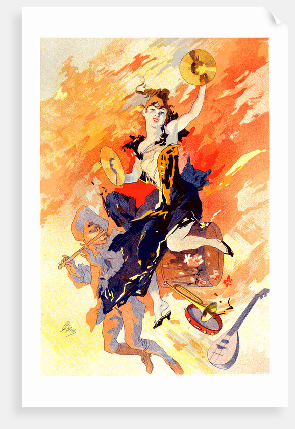Poster La Musique, the music by Jules Chéret