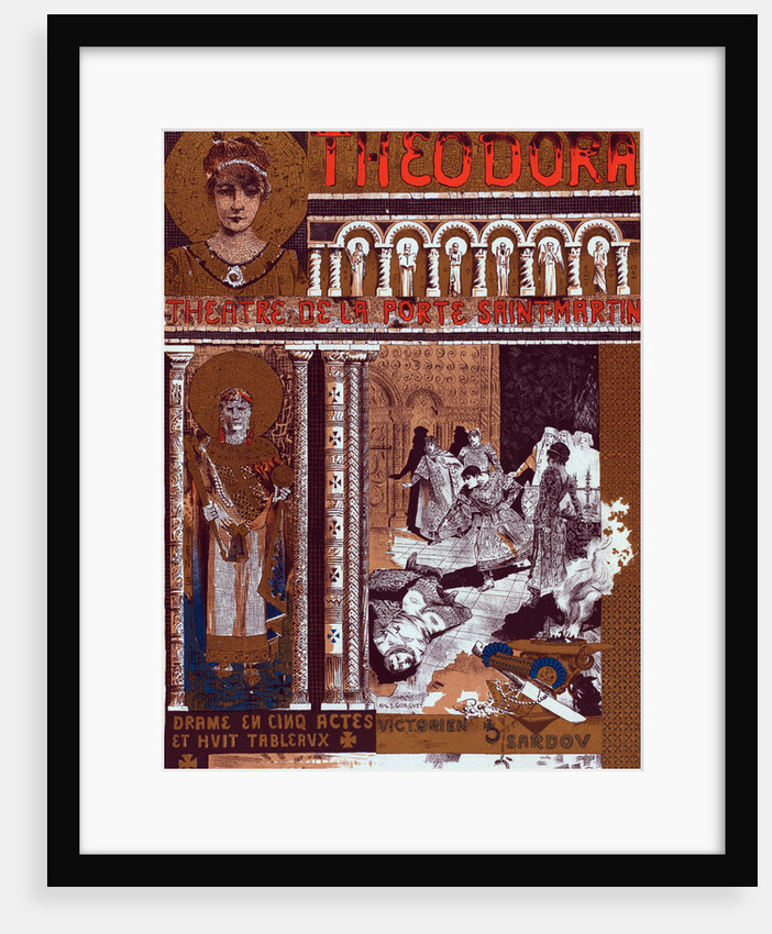 Poster for le théâtre de la Porte-Saint-Martin, Théodora by Victorien Sardou by Auguste-François-Marie Gorguet