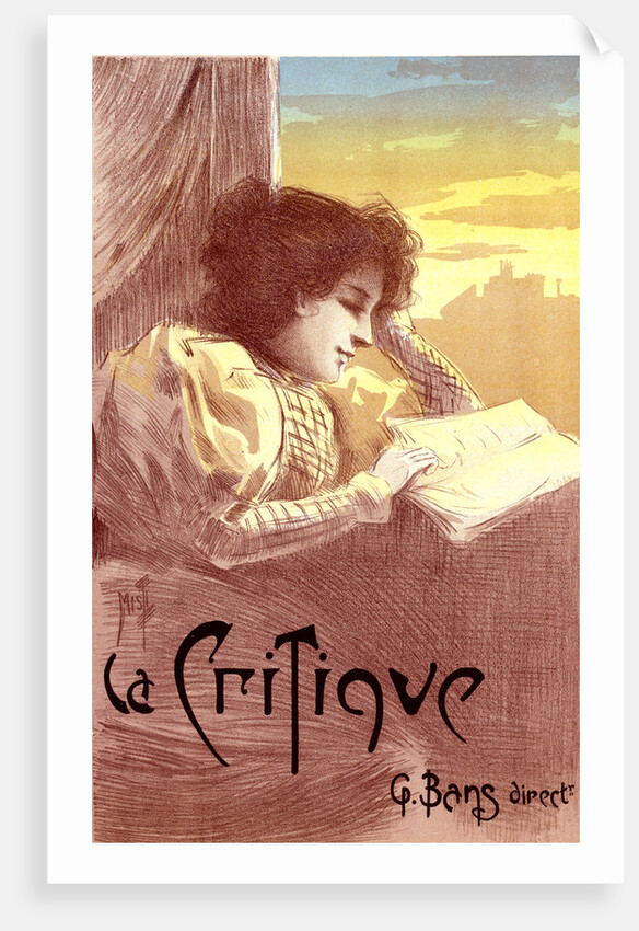 Poster for le journal La Critique. Ferdinand Mifliez by Ferdinand Mifliez