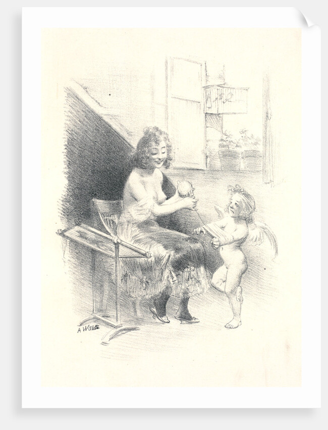 Impatience, dessins original pour les Maîtres de l'Poster by Adolphe Willette