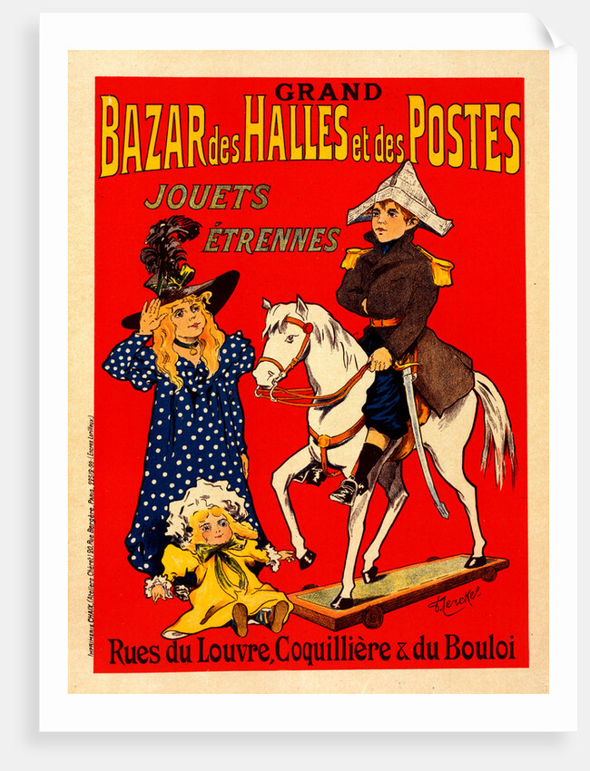 Poster for le Bazar des Halles et Postes by Fernand Fernel