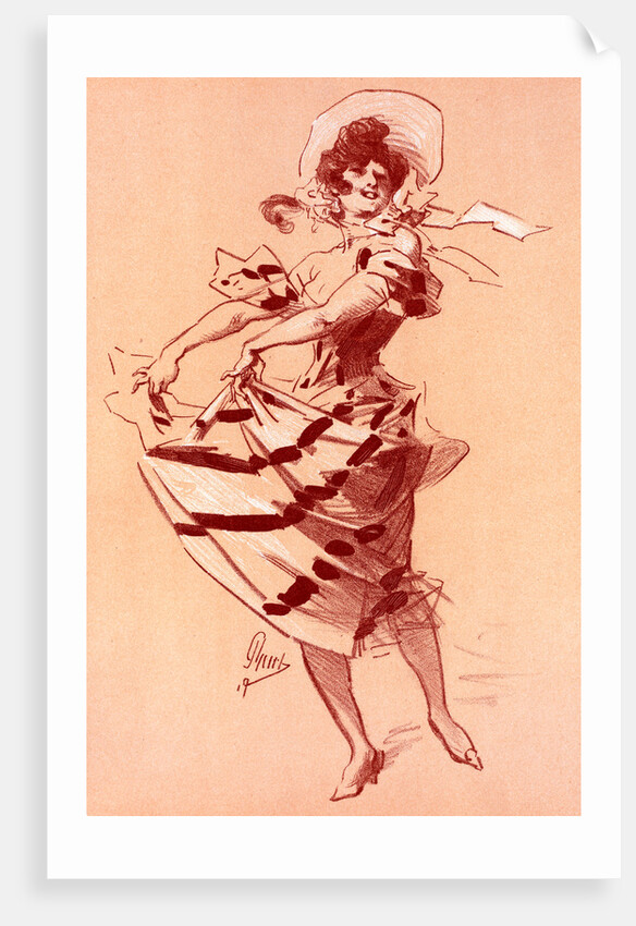 Original drawing for les Maîtres de l'Poster by Jules Chéret