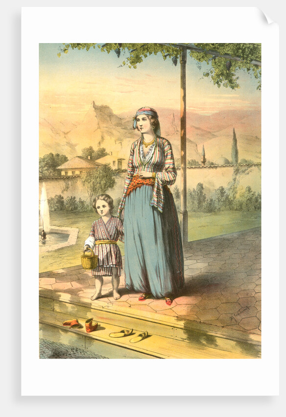Turkish woman and child, Turkey by Henry J. Van Lennep