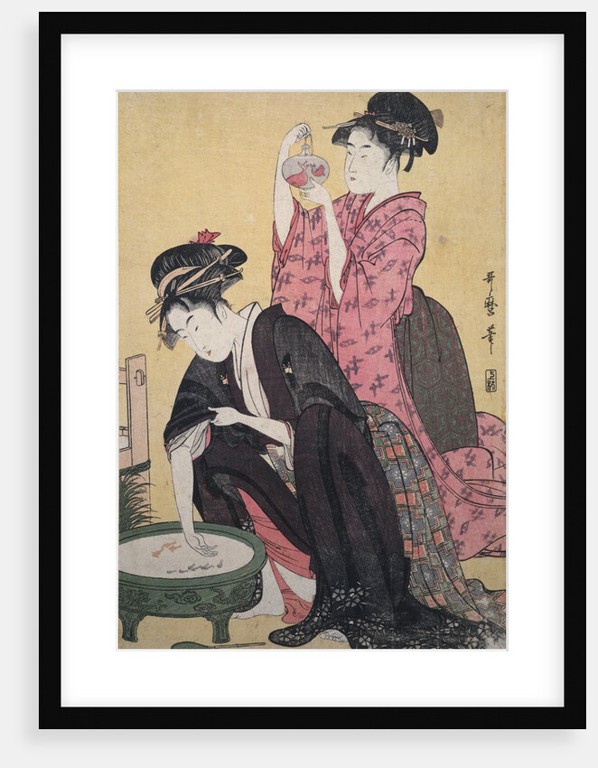 Kingyo,[Goldfish by Utamaro Kitagawa