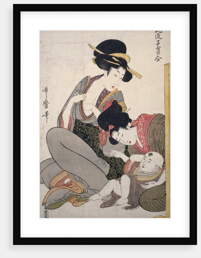 Chichi, About to breastfeed by Utamaro Kitagawa