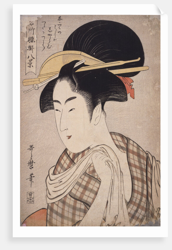 Tenugui, Hand-towel by Utamaro Kitagawa