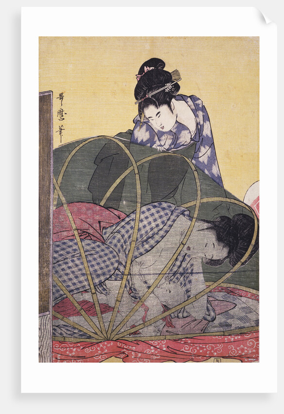 Horo-gaya, Mosquito net for a baby by Utamaro Kitagawa