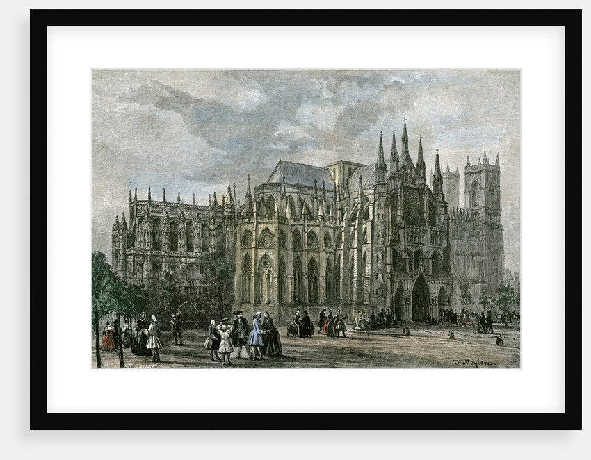 London Westminster Abbey 19th Century Church Street by Anonymous