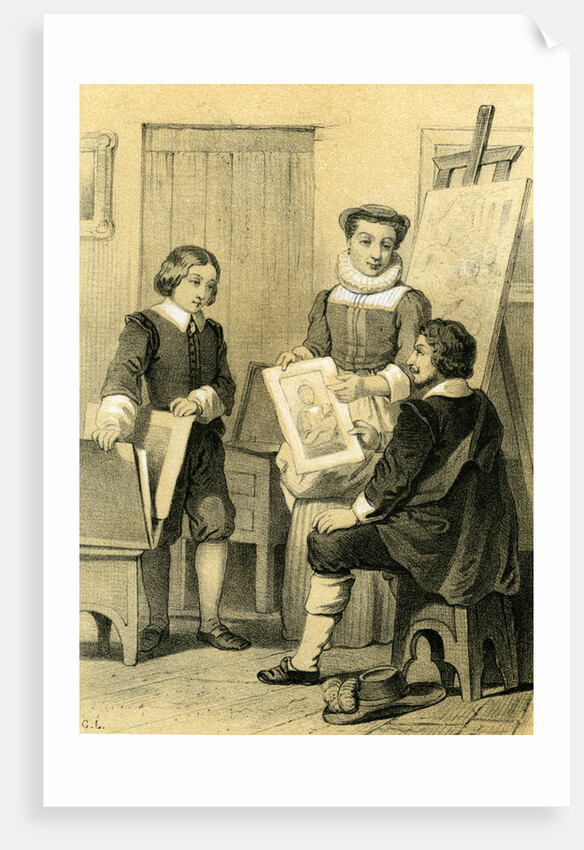 Nicoloas Poussin Nicolas Poussin Showing His Work to Quentin Varin France by Anonymous