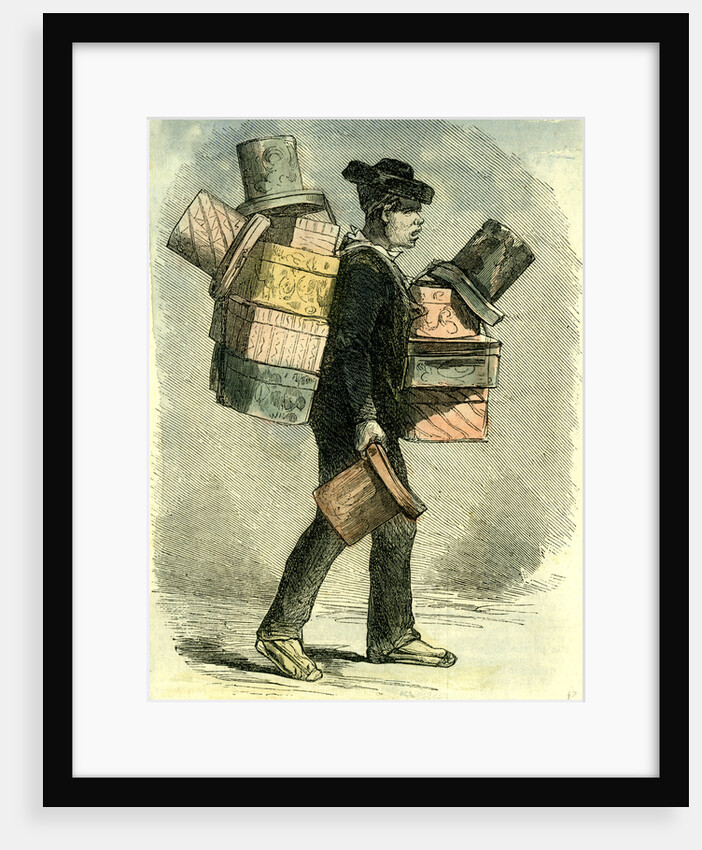 Madrid Spain Vender of Hat-Boxes 1866 by Anonymous