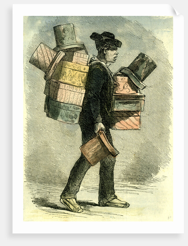 Madrid Spain Vender of Hat-Boxes 1866 by Anonymous
