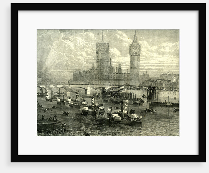 Thames Westminster London 1867 by Anonymous