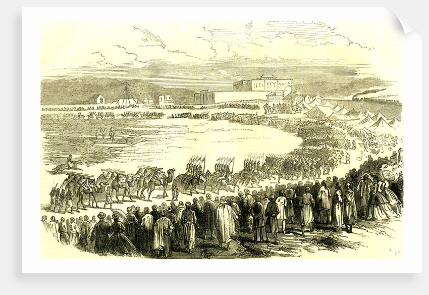 Abassieh Egypt Troops 1866 by Anonymous