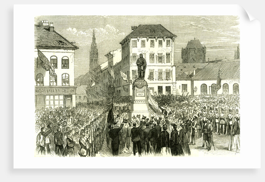 Antwerp Belgium Inauguration of the Statue of Teniers 1867 Antwerpen Anvers by Anonymous