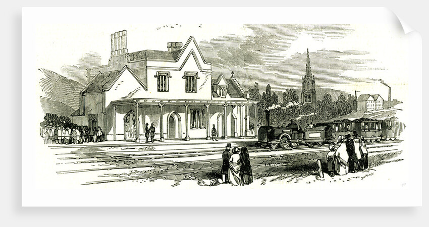 Harfleur the Station Opening of the Rouen and Havre Railway France 1847 by Anonymous