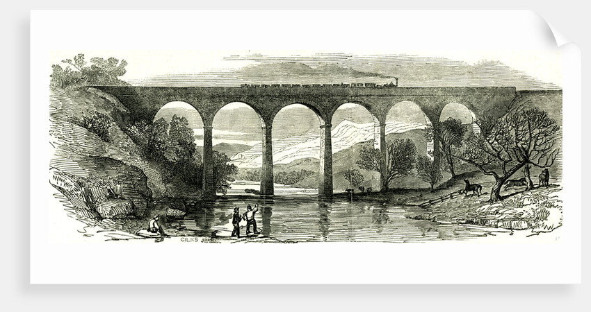 Lowther Viaduct UK 1846 Opening of the Lancaster and Carlisle Railway in December by Anonymous