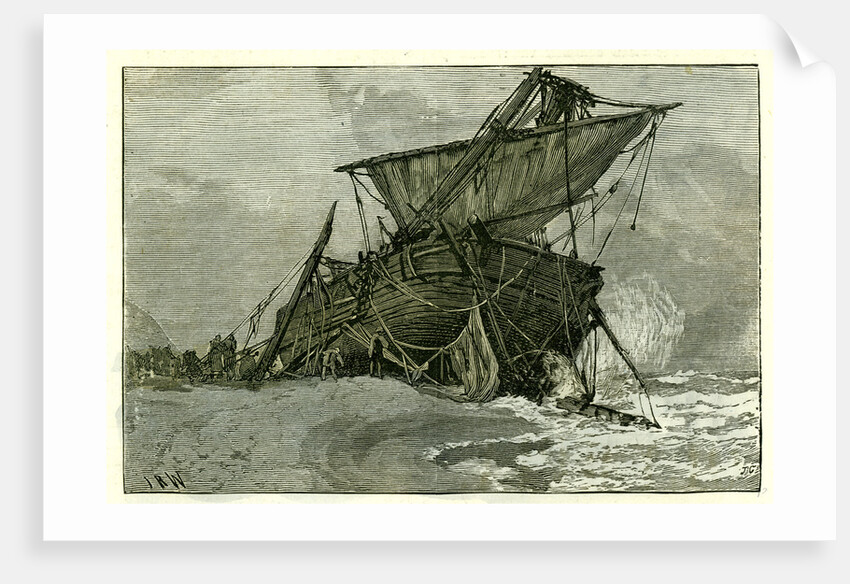 Wreck of the Tally Ho Eastbourne UK 1887 by Anonymous