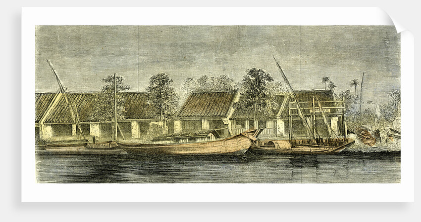 Chinese Part of Saigon Vietnam 19th Century by Anonymous