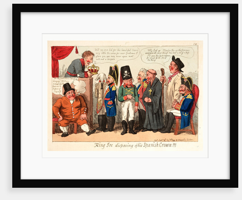 King Joe disposing of his Spanish crown by Anonymous