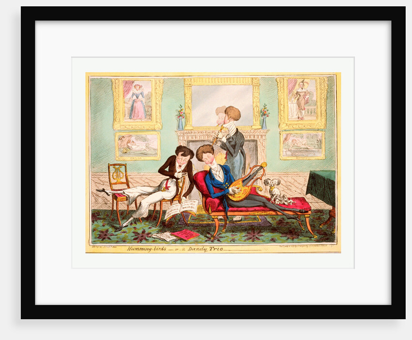 Humming birds or a dandy trio by George Cruikshank