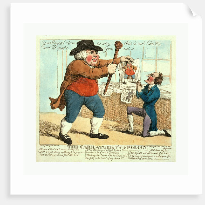 The caricaturist's apology by Giles Grinagain