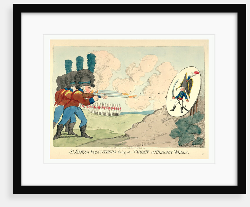 St. James's volunteers firing at a target at Kilburn Wells by Anonymous
