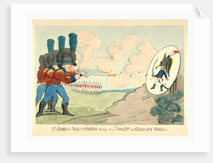 St. James's volunteers firing at a target at Kilburn Wells by Anonymous