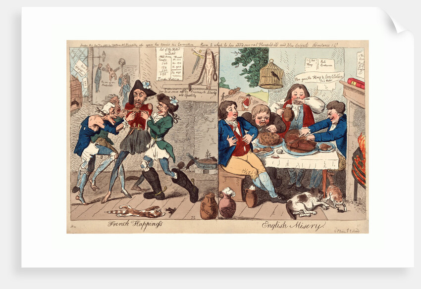French happiness English misery by Isaac Cruikshank