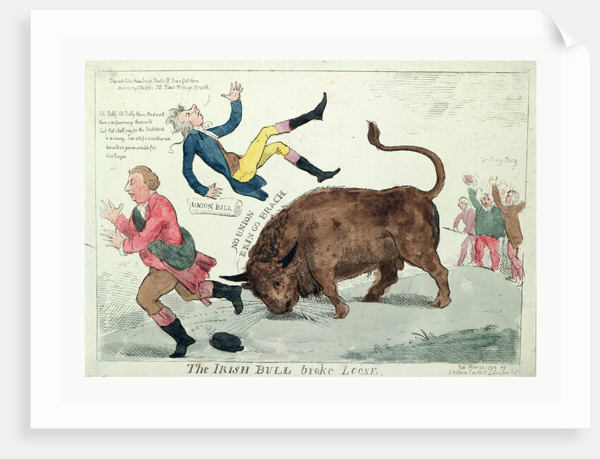 The Irish bull broke loose by Isaac Cruikshank