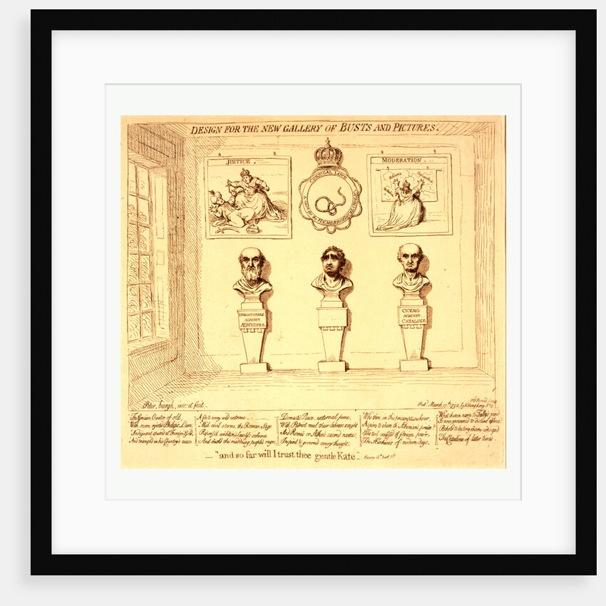 Design for the new gallery of busts and pictures, and so far will I trust thee gentle Kate, Henry 4th, part 1st by James Gillray