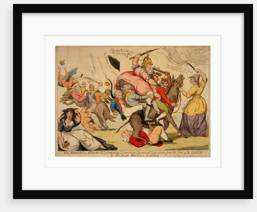 The genius of France extirpating despotism tyranny and oppression from the face of the earth Or the royal warriors defeated by Isaac Cruikshank