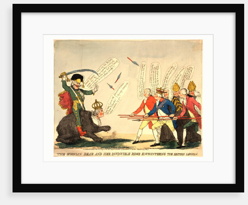 The Russian bear and her invincible rider encountering the British legion by Anonymous