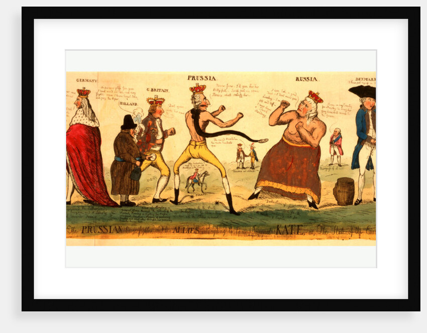 The Prussian prize-fighter and his allies attempting to tame imperial Kate, or, the state of the European bursiers by Anonymous
