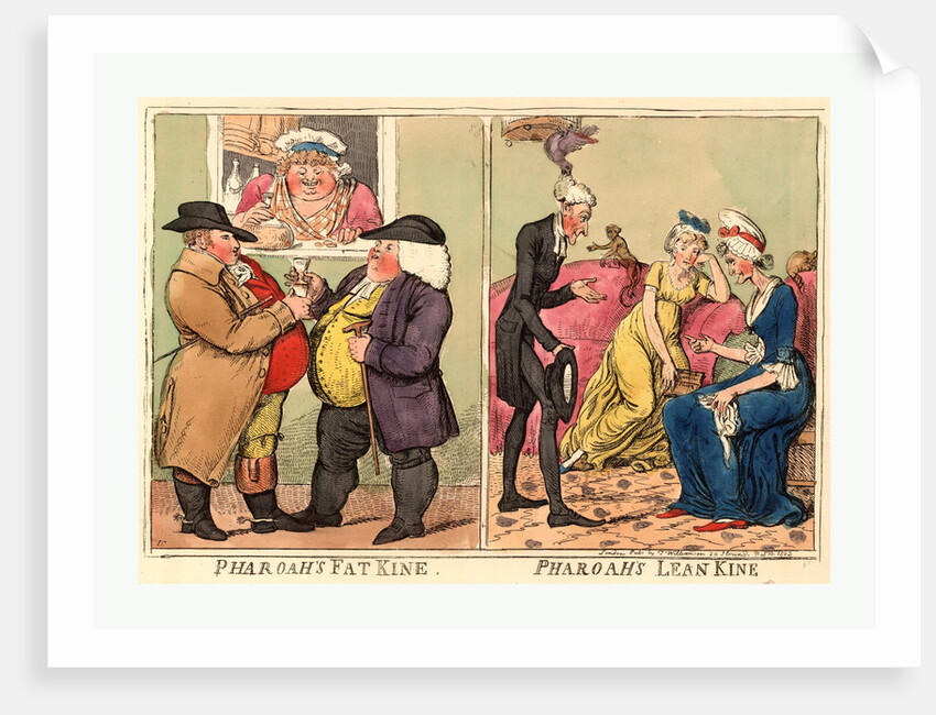 Pharoah's fat kine, pharoah's lean kine by Isaac Cruikshank