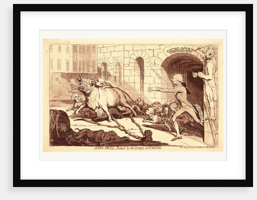 John Bull, baited by the dogs of excise by Anonymous