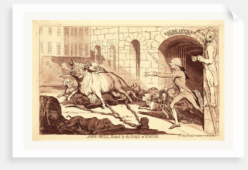 John Bull, baited by the dogs of excise by Anonymous