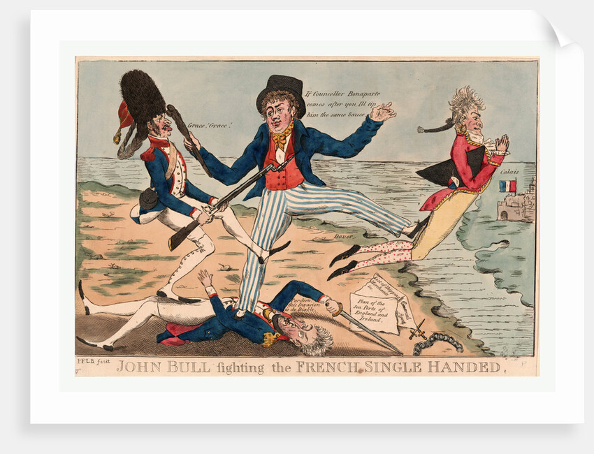 John Bull fighting the French single handed by Anonymous