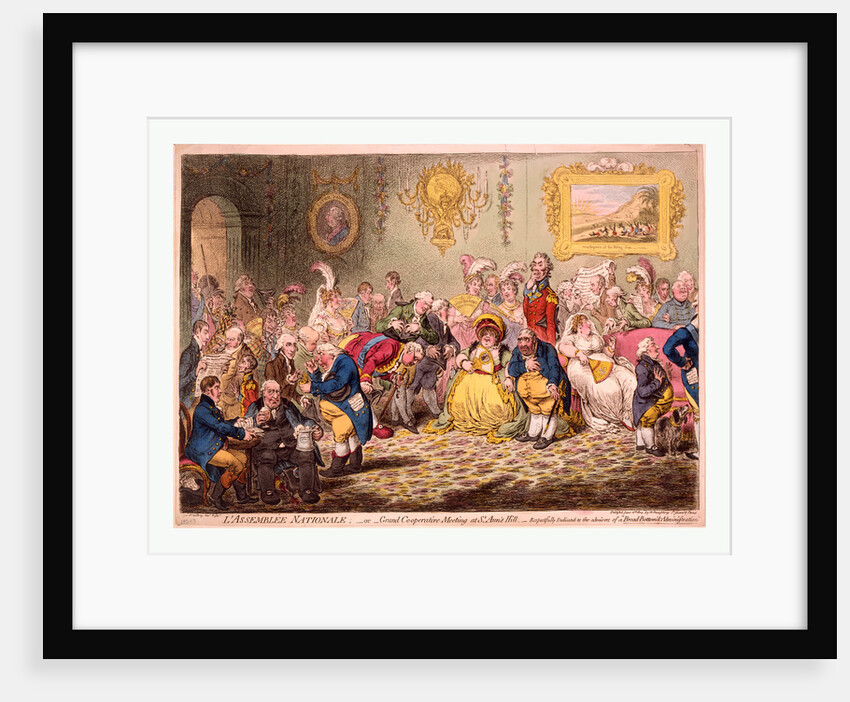 L'assemblee nationale or grand cooperation meeting at St. Ann's Hill by James Gillray