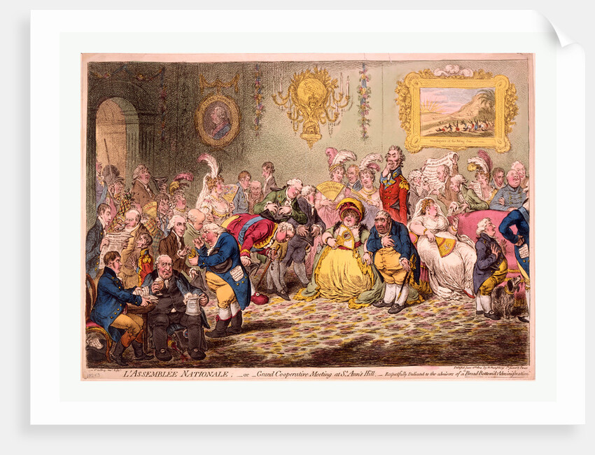 L'assemblee nationale or grand cooperation meeting at St. Ann's Hill by James Gillray