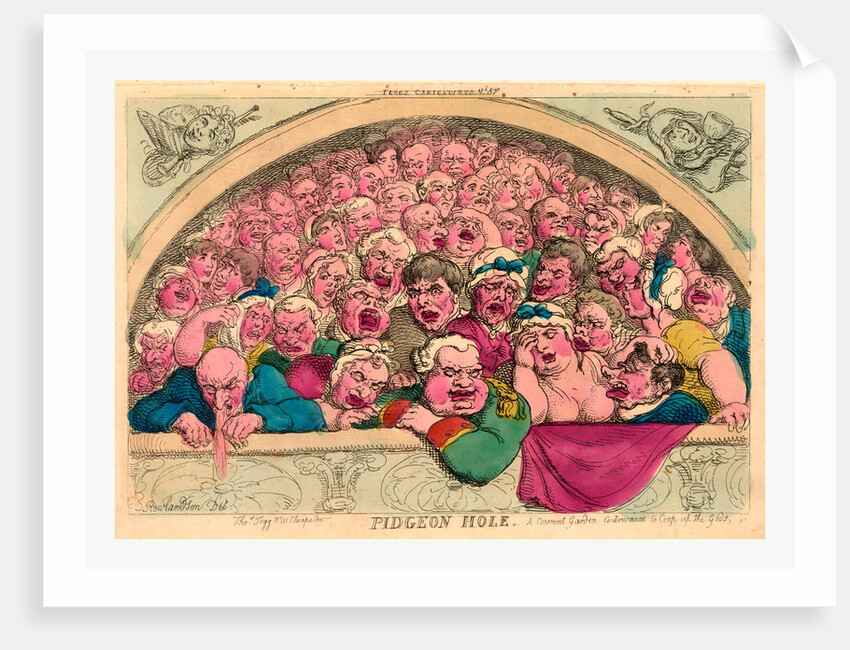 Pidgeon hole. A Convent by Thomas Rowlandson