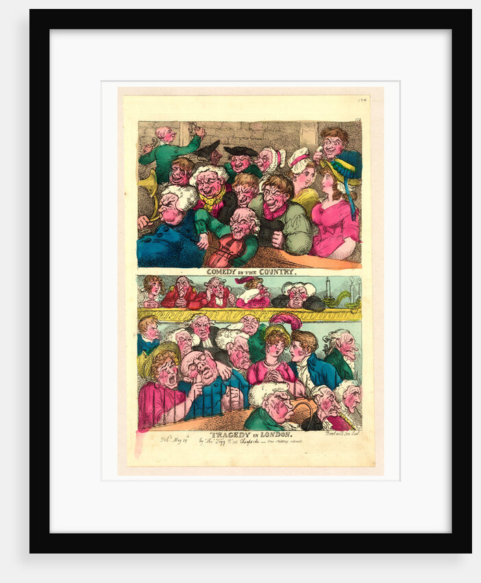 Comedy in the country. Tragedy in London by Thomas Rowlandson