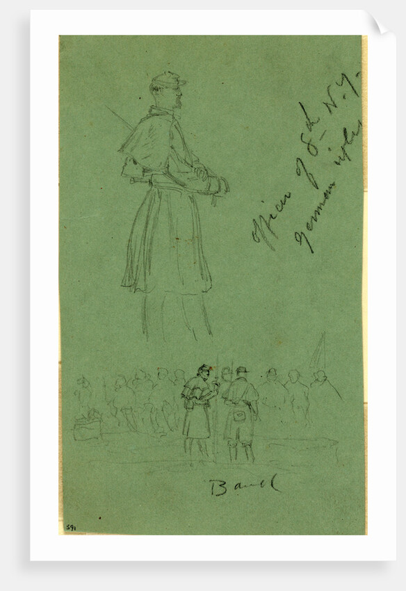 Officer of 8th N.Y. German rifles and Band by Anonymous