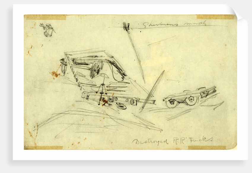 Shermans march. Destroyed R.R. Tracks by Anonymous