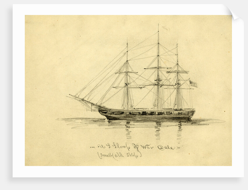 U.S. Sloop of War Dale by Alfred R Waud
